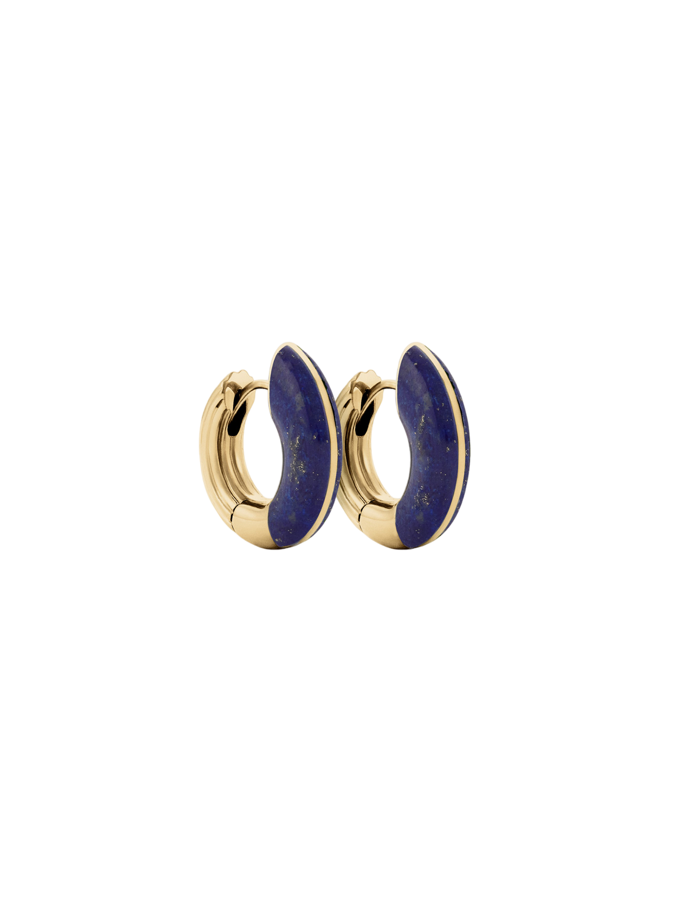 Locus solus hoops - lapis lazuli & gold vermeil